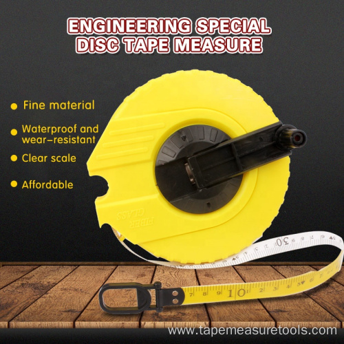 portable new fiberglass long tape measure 50 meter